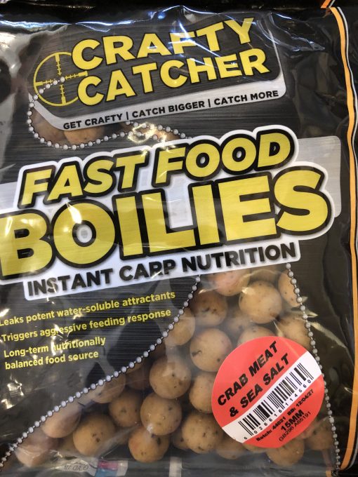Fast Food Boilies Crab Meat & Sea Salt 15mm