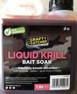 Crafty Catcher Liquid Krill Bait Soak 1Ltr